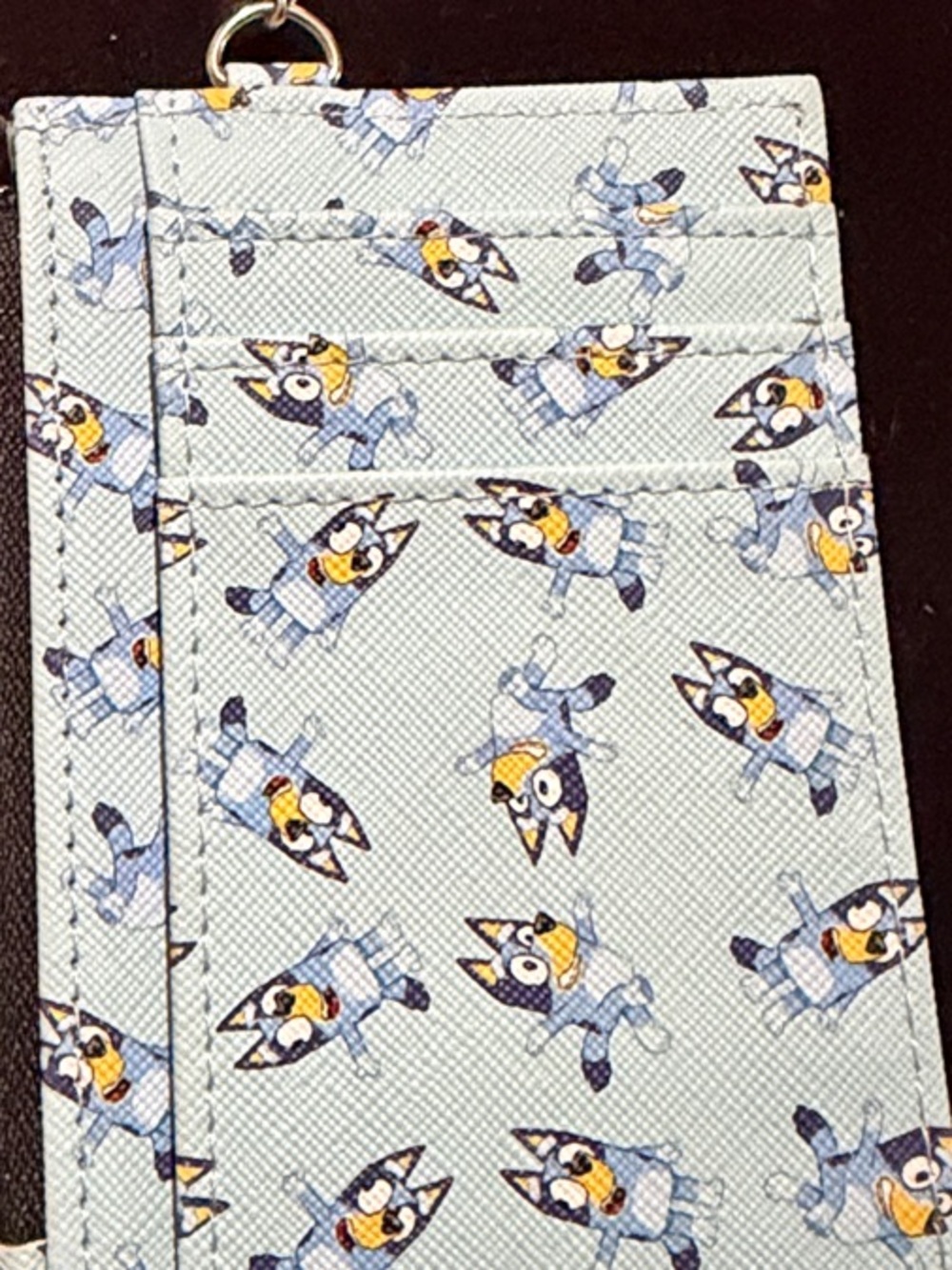 Bath & Body Works Light Blue Cartoon Print Card Holder with Keyring